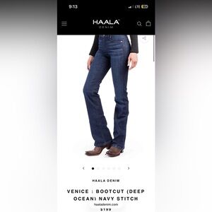 Haala Jeans- Venice (Deep Ocean) Navy Stitch 24x34